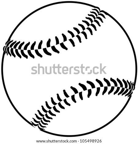 Image Baseball Isolated White Background Stock Vector (Royalty Free