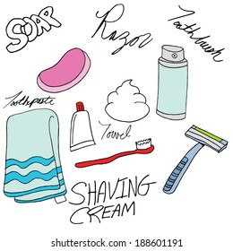 An image of bathroom items.