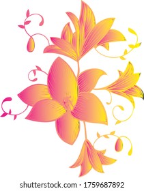 Imagen de una hermosa flor, vector