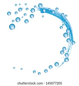 An image of a beautiful water drops circle