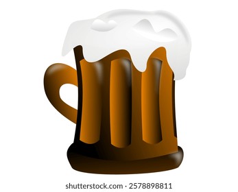 An image of a beer mug overflowing with foam