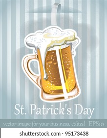 image with beer on St. Patrick's Day for your business. edited
