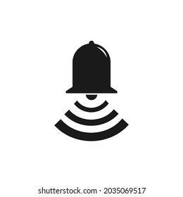 image of bell and sound icon below