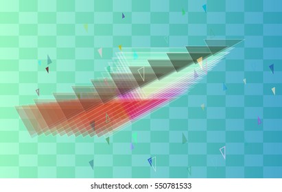 image beside charming place, powerful experience among triangles vector background