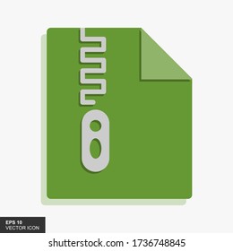 Image of the best compress icon. ZIP Simple flat style vector icon with a white background.