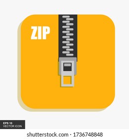 Image of the best compress icon. ZIP Simple flat style vector icon with a white background.