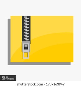 Image of the best compress icon. ZIP Simple flat style vector icon with a white background.