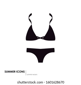 Image of a bikini. Summer icon.