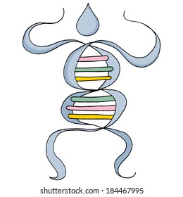 An image of a biotech DNA character.