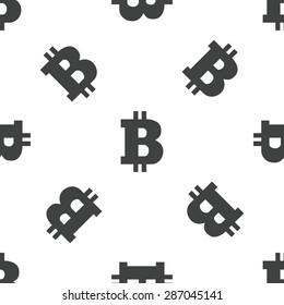 Image of bitcoin symbol, repeated on white background