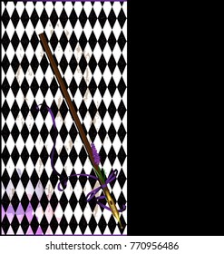 image of black background with pen