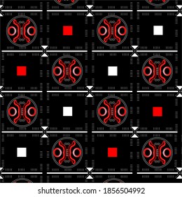 image of black background with red abstract pattern