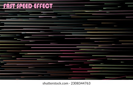 an image with a black background and speed noise pattern can describe a dynamic, energetic and futuristic atmosphere