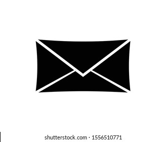 The image of a black envelope on a white background.