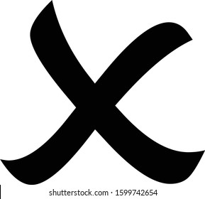An image of a black grunge x