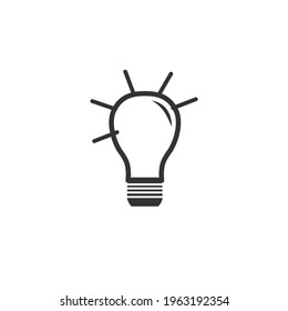 image of a black light bulb on a white background