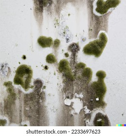 The image of black mold on the wall or on the ceiling, in vector.