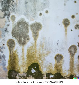 The image of black mold on the wall or on the ceiling, in vector.