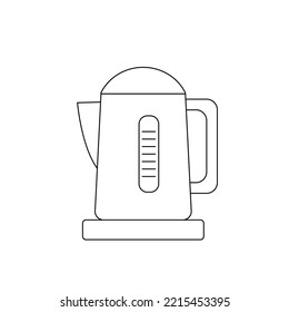 An image of a black teapot icon on a white background. household items