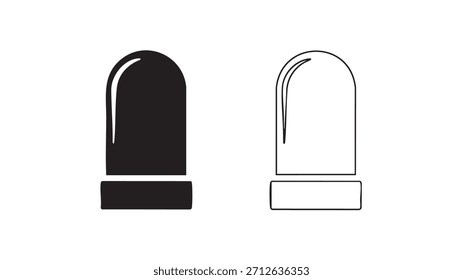 La Imagen es un dibujo en blanco y negro de una bombilla con una cubierta de vidrio transparente