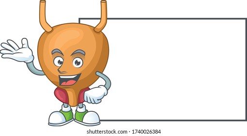 Imagen de vejiga con estilo de diseño de mascota de tablero
