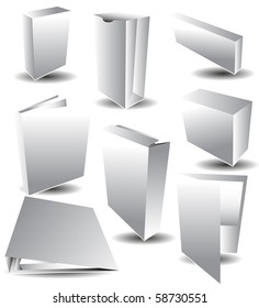 An image of a blank 3d packaging set.