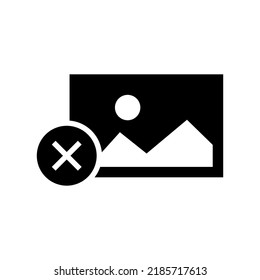 icono de bloque de imagen o logotipo símbolo de signo aislado ilustración vectorial - iconos vectoriales de estilo negro de alta calidad
