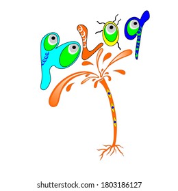 image of blog symbol with mix colored font style