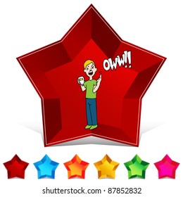 An image of a blood test gemstone button set.