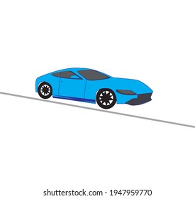 Image of blue animated sports car icon