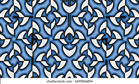 Image of a blue color, abstract pattern, vector graphic design.