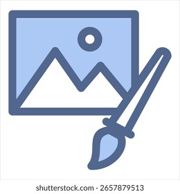 Ilustración vectorial de icono azul de Imagen