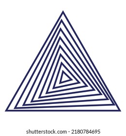 Image of blue triangles in the form of a labyrinth