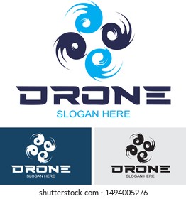 
Image of blue Vector Drone Logo