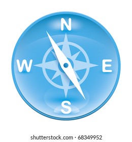 An image of a blue wind rose icon