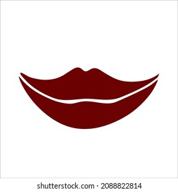 Imagen de una parte del cuerpo de los labios rojos que sonríen
