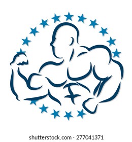 Image Bodybuilder Muscles Vector Stock Vector Royalty Free Shutterstock