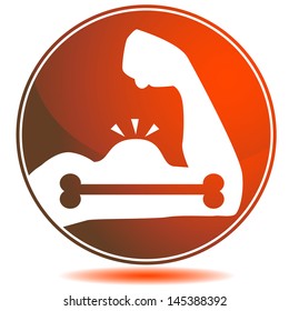 An image of a bone strength icon.