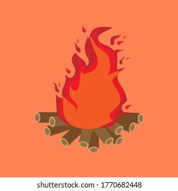 Image of a bonfire. Vector image, eps 10