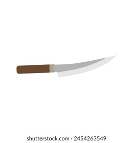 Cuchillo de deshuesado de Imagen, Ilustración vectorial de diseño plano de cuchillo de cocina. hachas de corte de chef cubertería utensilios de cocina realistas