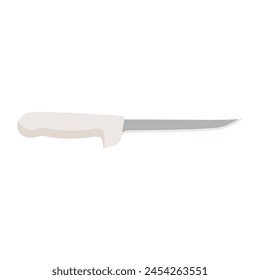 image Boning Knife, kitchen knife flat design vector illustration. chef cutting hatchets cooking cutlery realistic kitchenware