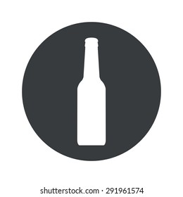 Image of bottle in black circle, isolated on white