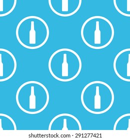 Image of bottle in circle, repeated on blue background