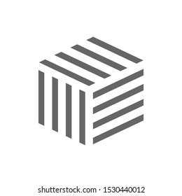 The image of the box in the form of lines. Delivery concept. Vector illustration. EPS 10