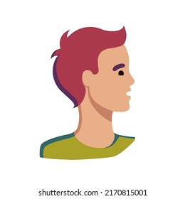 Image of a boy on a white background. Flat style, vector graphics.