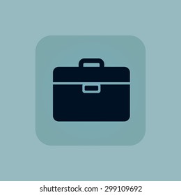 Image of briefcase in square, on pale blue background