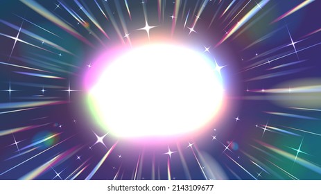 Image of bright light source at the center. Vector data that is easy to edit.