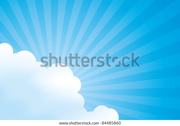 Image Bright Sun Background Stock Vector (Royalty Free) 84485860