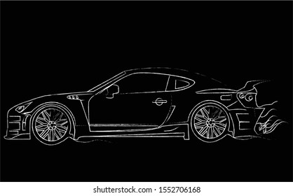 An image of bringing each shape into the car on a black background