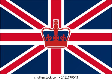 Image of British flag and Crown